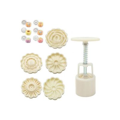 3D Rose Flower Mooncake Mold Cutter Set Multicolour