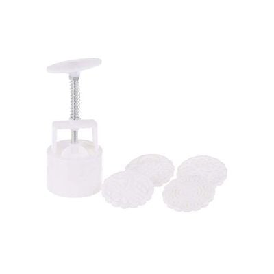 5-Piece Fondant Decorating Punch White 4x4x0.2centimeter