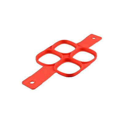 4-Cavity Pancake Mould Red 40x23.5x1.5cm