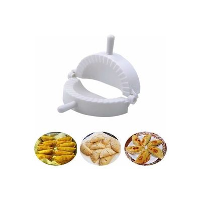 3-Piece Dumplings Mould Set White 10x10x1cm