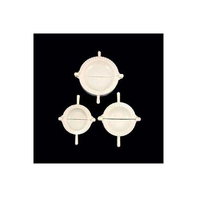 3-Piece Dumplings Mould Set White 10x10x1cm