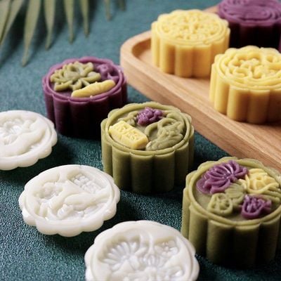 Non-Stick Eco-Friendly Mooncake Mould multicolour 14*6.5*6.5cm