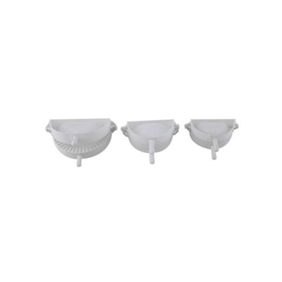 3 Piece Dumpling Mould Set White 15x10x2.5xcentimeter