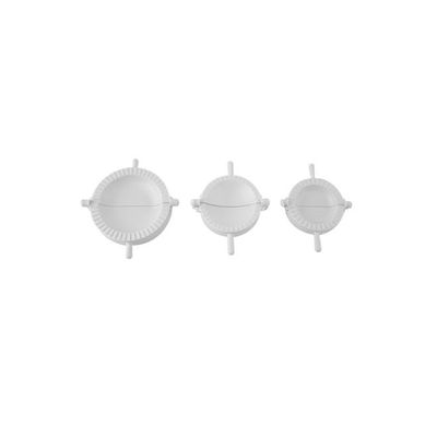 3 Piece Dumpling Mould Set White 15x10x2.5xcentimeter