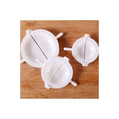 3-Piece Dumpling Mould Set White 10x10x3centimeter