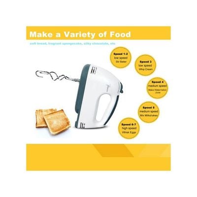 Electric Cake Mixer White 19.6x16.7x8.3cm