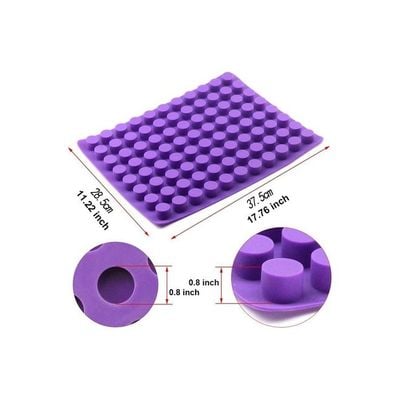 Cavities Mini Round Cheese Cakes  Baking Silicone Moulds Purple One Size