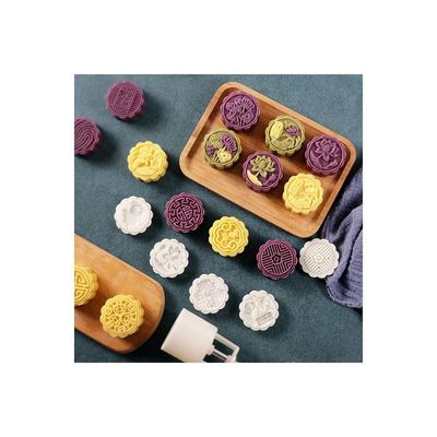 Moon Cake Making Mould With Accessories White 14.0x5.0x5.0cm