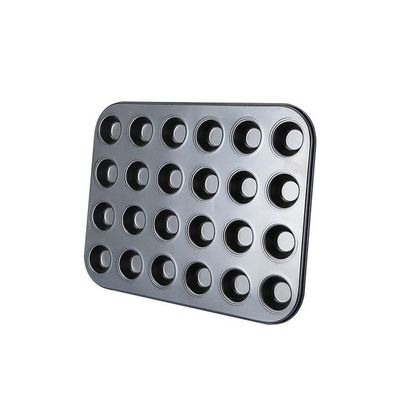 24 Grid Mini Cup Cake Mould Black 36X24centimeter