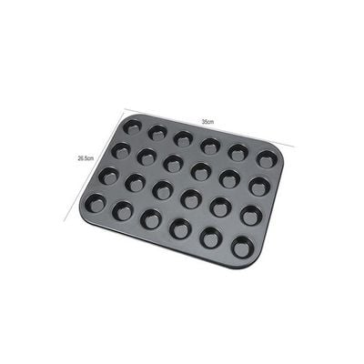 24 Grid Mini Cup Cake Mould Black 36X24centimeter