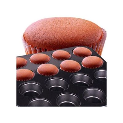 24 Grid Mini Cup Cake Mould Black 36X24centimeter