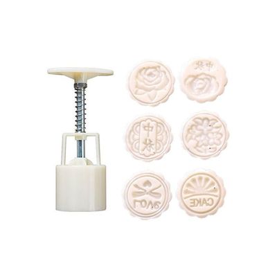 Mid Autumn Festival Moon Cake Making Mould White 14x5x5cm