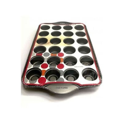 24-Cavity Cake Mould Black