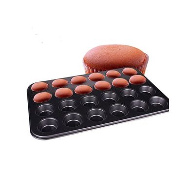 24 Grid Mini Cup Cake Mould Black 36X24centimeter