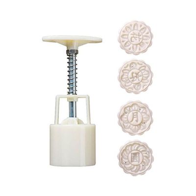 Mid Autumn Festival Moon Cake Making Mould White 14x5x5cm