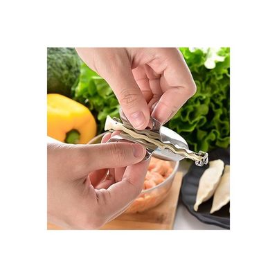 Stainless Steel Dumpling Maker Tool Silver 10.5 x 7.0 x 3.5cm