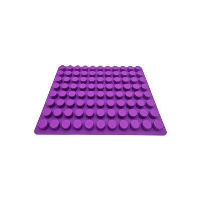 88 Hole Cylinder Silicone Mold Baking Tray for Decorating Cake Purple 38.5 x 29cm