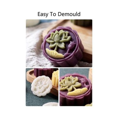 Mid-Autumn Festival Moon Cake Making Mould With 6 Stamps White 14.0X5.0X5.0cm