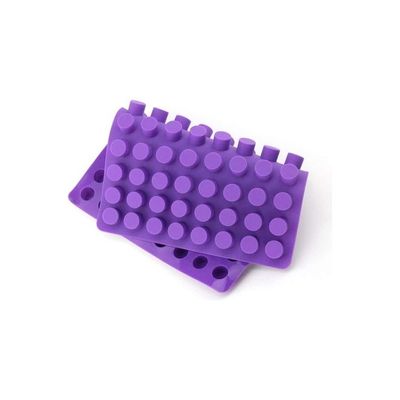 Baking Supplies 88 Cavities Mini Round Small Cheesecake Silicone Molds for Chocolate Clover Jelly Candy Ice Mold Purple 11.76x11.22x0.8inch