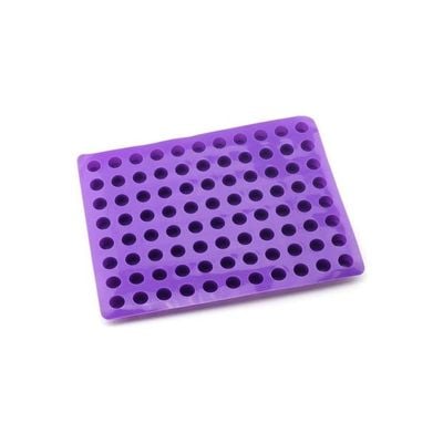 Baking Supplies 88 Cavities Mini Round Small Cheesecake Banking Silicone Molds for Chocolate Clover Jelly Candy Ice Mold Purple 17.76x11.22x0.8inch