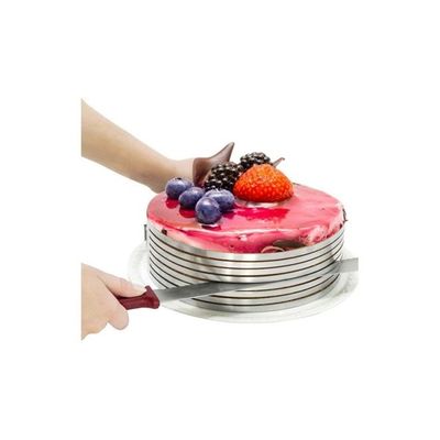 Stainless Steel Bottomless Adjustable Telescopic Ring Cake Mold Silver 6inch