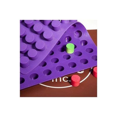 88-Cavities Mini Round Silicone Mold For Chocolate Truffle Jelly And Candy Purple 11.22x17.76inch