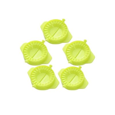 5-Piece Dumpling Jiaozi Maker Mould Green 90centimeter