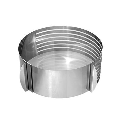 Adjustable Ring Mousse Cake Slicer Silver 16x8x16centimeter