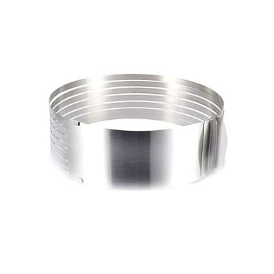 Adjustable Ring Mousse Cake Slicer Silver 16x8x16centimeter