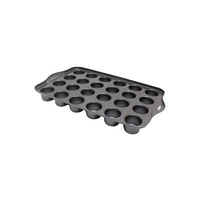 24-Cup Deluxe Mini-Cheesecake Pan Black 39cm x 26cmcentimeter