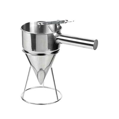 Butter Dispenser Piston Funnel Silver 26.3 x 22.1cm