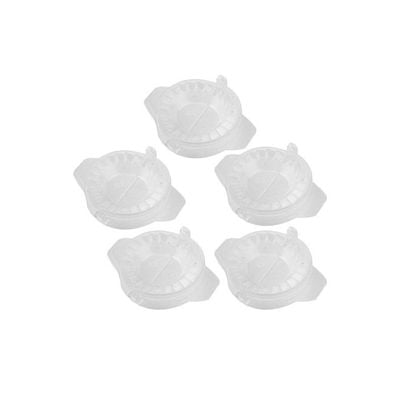 5-Piece Dumpling Jiaozi Maker Mould White 90centimeter