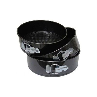 3-Piece Round Cake Pan Set Black