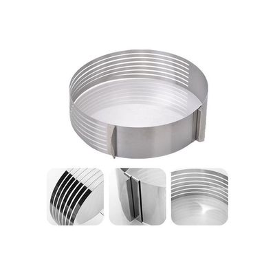 Adjustable Stainless Steel Round Layered Cake Slicer Silver