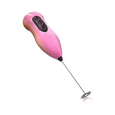 Electric Milk Frother Coffee Shake Mixer Pink/Black/Silver