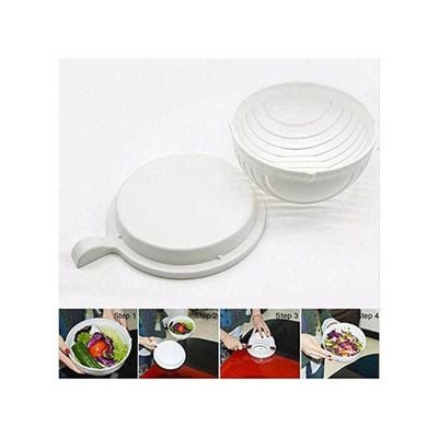 Salad Cutter Bowl 60 Seconds Salad Maker White 10.6 x 20.6 x 18.8cm