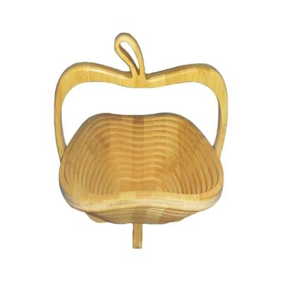 Apple Shaped Fruit Basket Beige 27x30x1.8cm