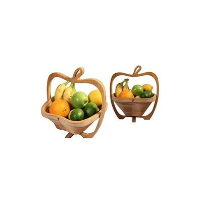 Foldable Fruit Basket Beige 0.9x11.9x10.9inch
