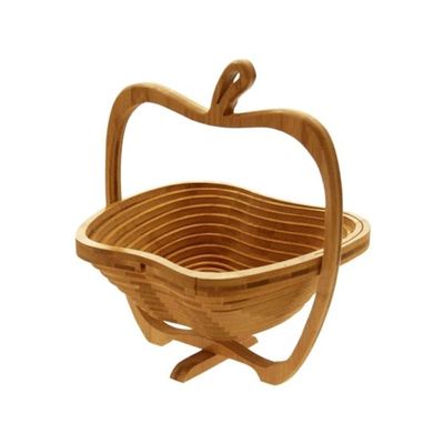 Bamboo Fruit Foldable Basket Brown