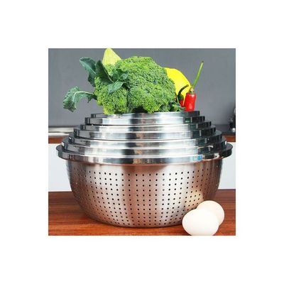 Thicken Colander Strainer Basin Silver 348g Thicken Colander Strainer Basin Silver 348g