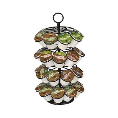 Creative Assembly Of Rotating Coffee Capsule Rack Black