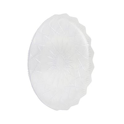 5-Piece Round Crystal Plate Clear 24centimeter