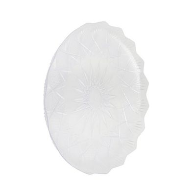 5-Piece Round Crystal Plate Clear 24centimeter