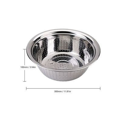 Stainless Steel Vegetable Basin Rice Bean Silver