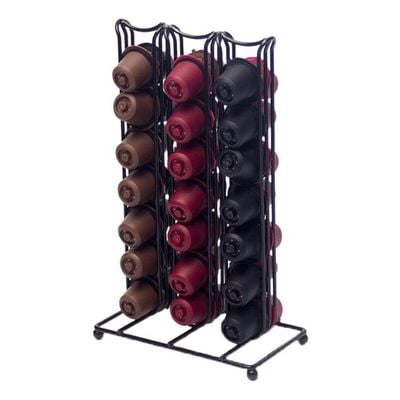 42-Capsules Rotating Coffee Cup Storage Rack Black 265 x 165millimeter