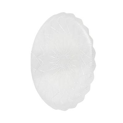 5-Piece Round Crystal Plate Clear 27centimeter