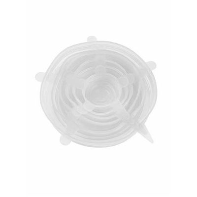 6-Piece Universal Suction Lid Cover Set White 8.2inch