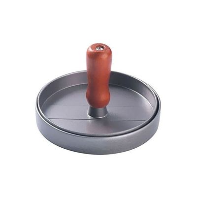 Metal Burger Press Silver/Brown Metal Burger Press Silver/Brown