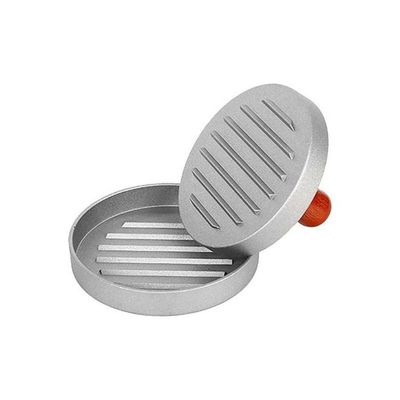 Aluminium Burger Press With Wooden Handle Silver 34.8cm