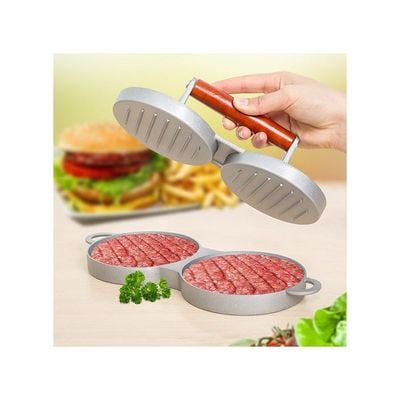 Double Burger Press Hamburger Patties Maker Multicolour 28.5centimeter